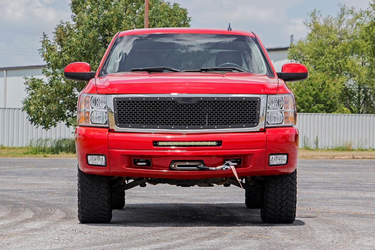 Chevrolet Silverado 1500 Mesh Grille - Rough Country - With Stainless Steel Hardware - Black - '07-'13